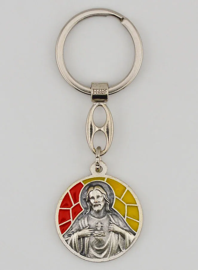 Schlüsselanhänger mit Emaille Heiliges Herz Jesu (pic 1)