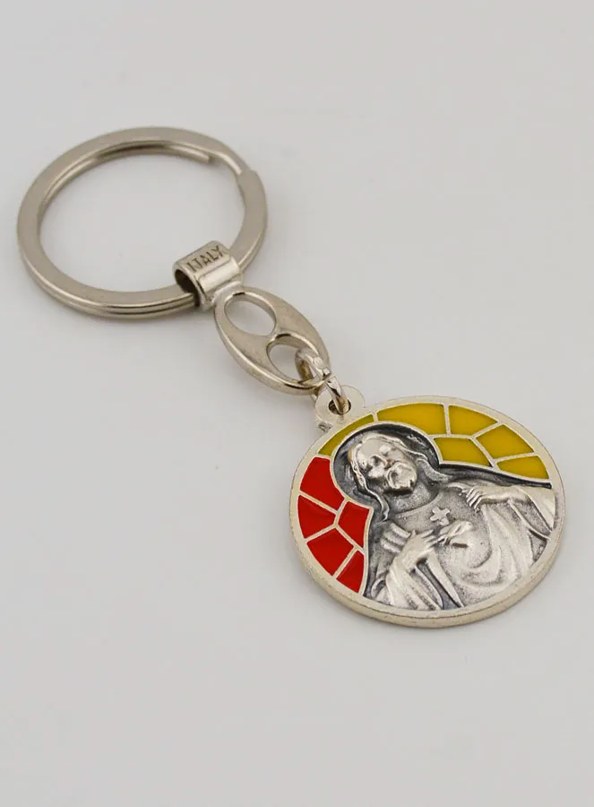 Schlüsselanhänger mit Emaille Heiliges Herz Jesu (pic 3)