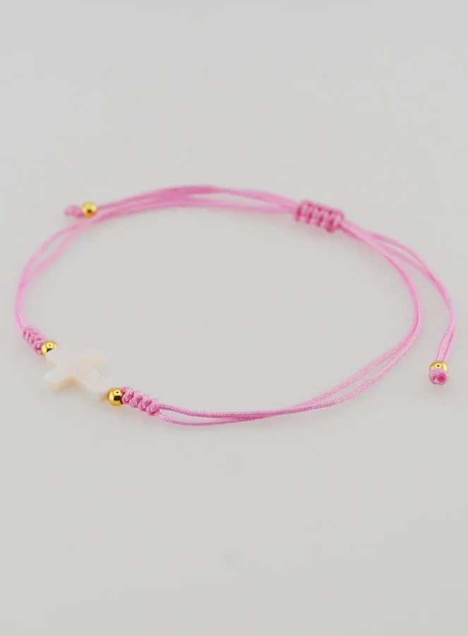 Armband mit Kreuz – Rosa (pic 3)