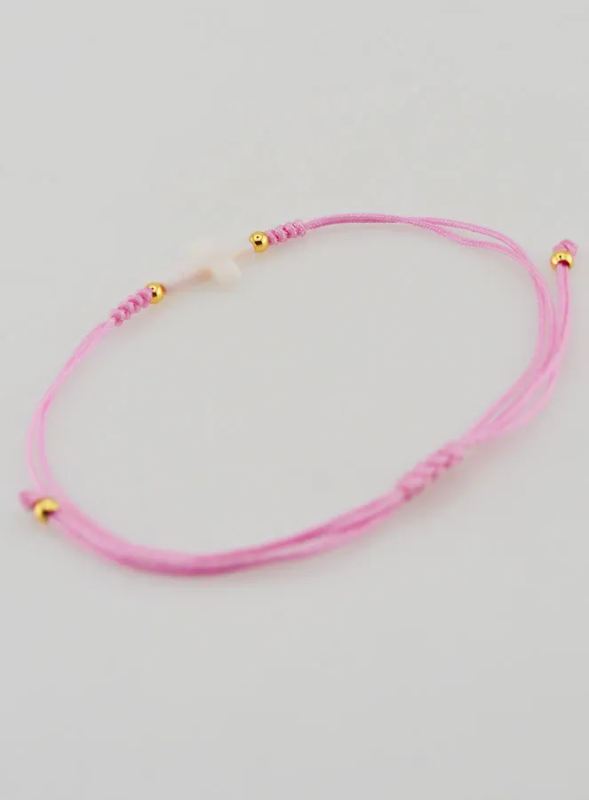 Armband mit Kreuz – Rosa (pic 4)