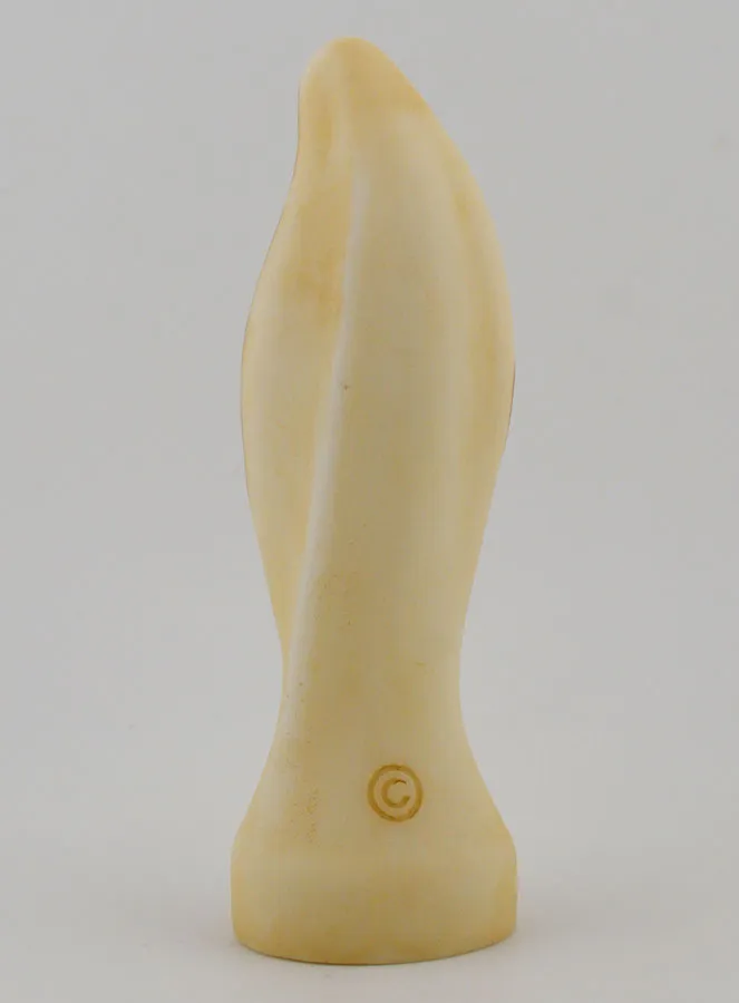Statue Madonna mit Kind aus Bemaltem Alabaster – 12cm (pic 4)