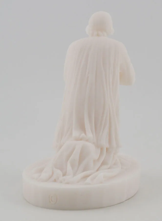 Alabaster Figur des Heiligen Pfarrers von Ars – 12cm (pic 4)