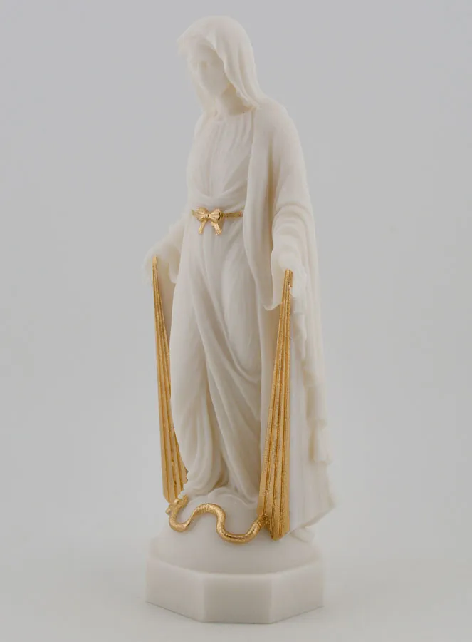 Statue der Wundertätigen Mutter Gottes mit Goldenen Strahlen – 17cm (pic 2)