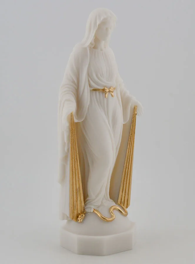 Statue der Wundertätigen Mutter Gottes mit Goldenen Strahlen – 17cm (pic 3)