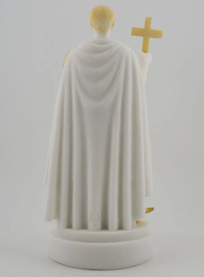 Figur des Heiligen Expeditus aus Bemaltem Alabaster – 19cm (pic 4)