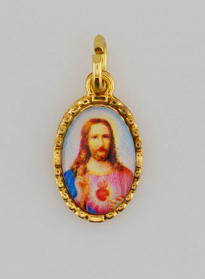 Medaille mit Gedrehtem Rand 15mm – Heiligstes Herz Jesu (pic 1)
