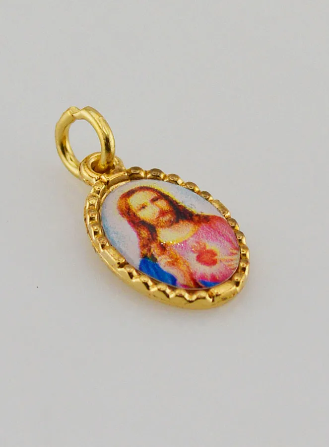 Medaille mit Gedrehtem Rand 15mm – Heiligstes Herz Jesu (pic 3)