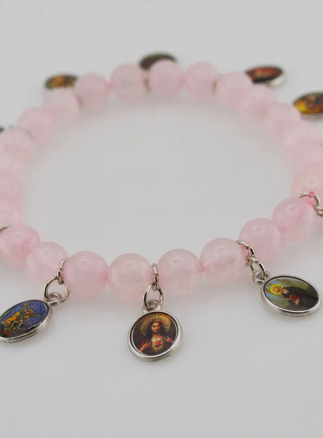 Armband der 12 Heiligen – Rosa Steine (pic 2)