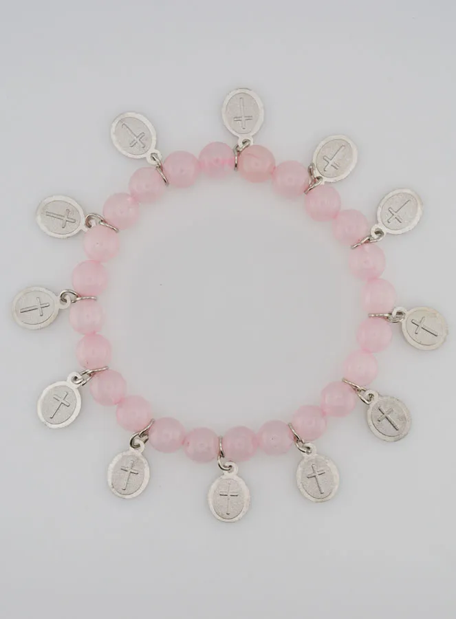 Armband der 12 Heiligen – Rosa Steine (pic 4)