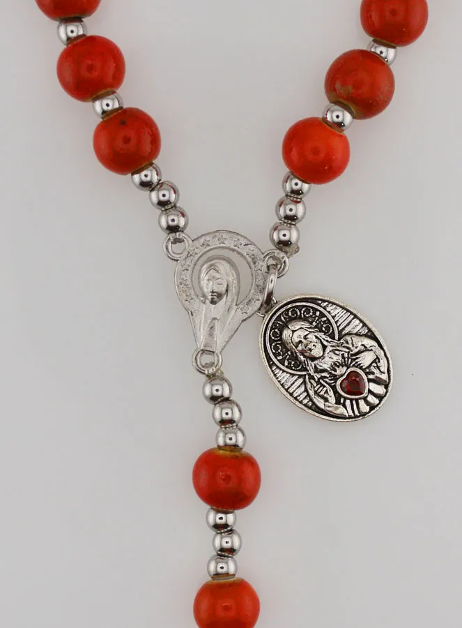 Elastischer Rosenkranz aus Keramik – Heiliges Herz Jesu (pic 4)
