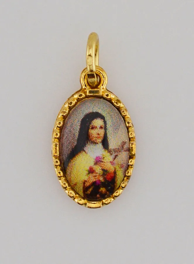Medaille mit Gedrehtem Rand 15mm – Heilige Theresa (pic 1)