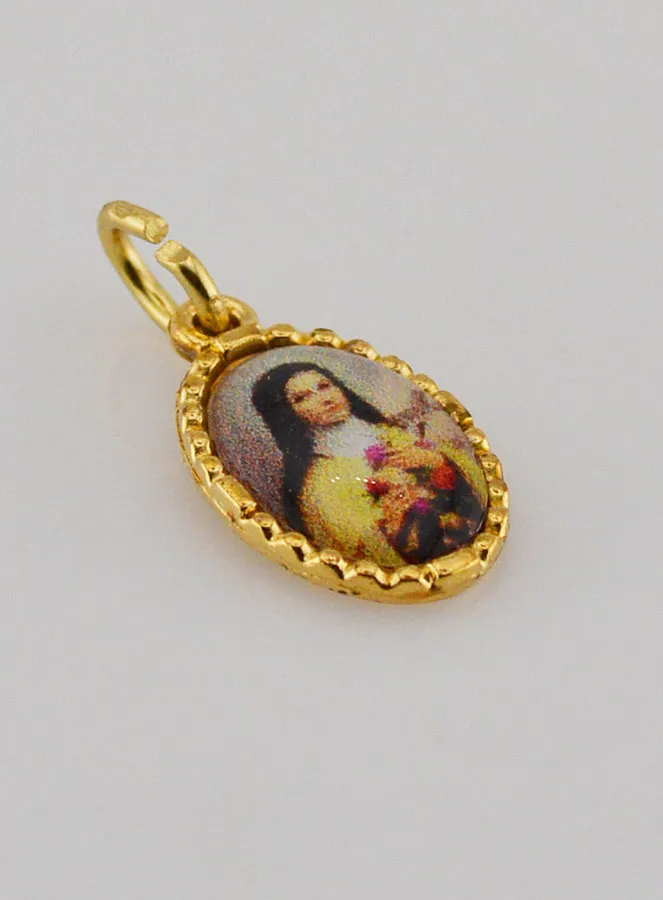Medaille mit Gedrehtem Rand 15mm – Heilige Theresa (pic 3)