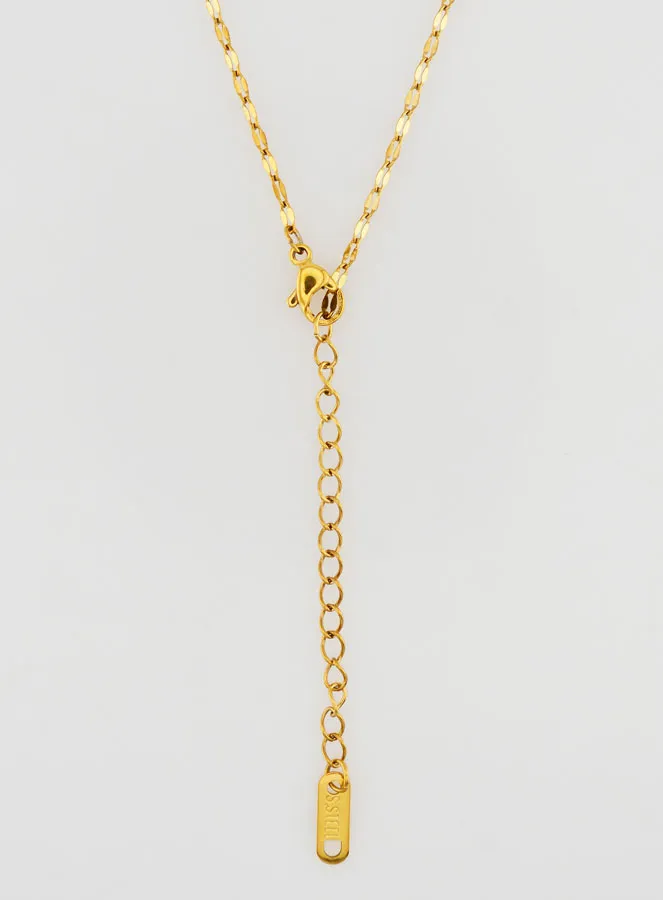 Goldfarbene Kette mit Sequin Gliederung – 60cm (pic 2)