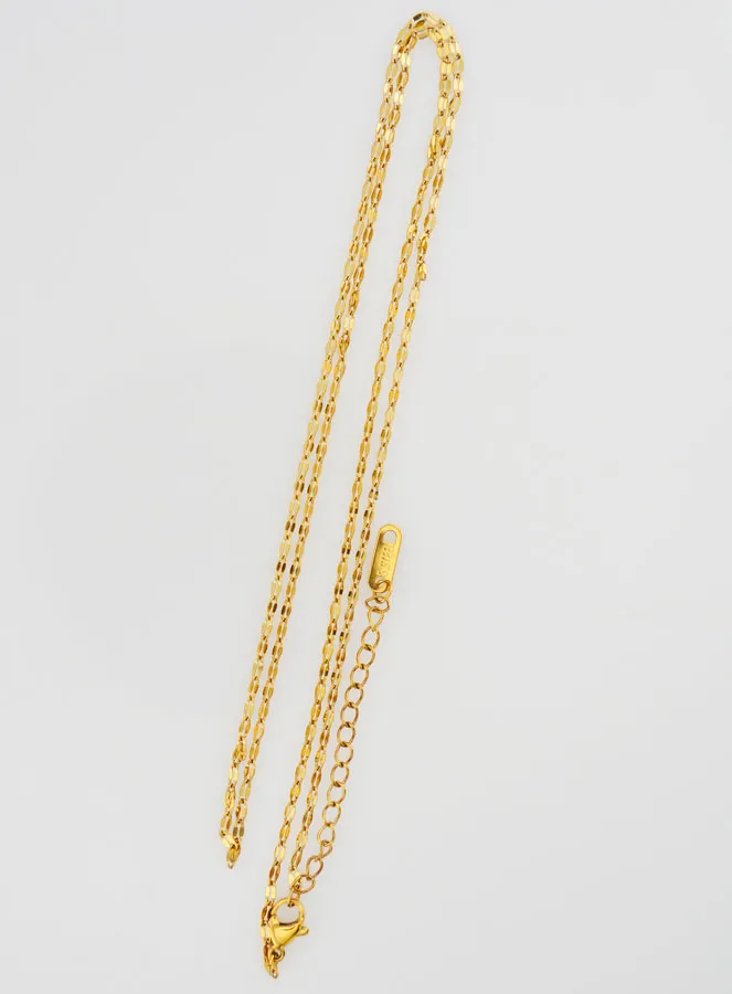 Goldfarbene Kette mit Sequin Gliederung – 60cm (pic 3)