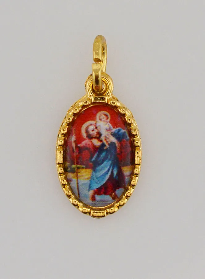 Medaille mit Gedrehtem Rand 15mm – Heiliger Christophorus (pic 1)