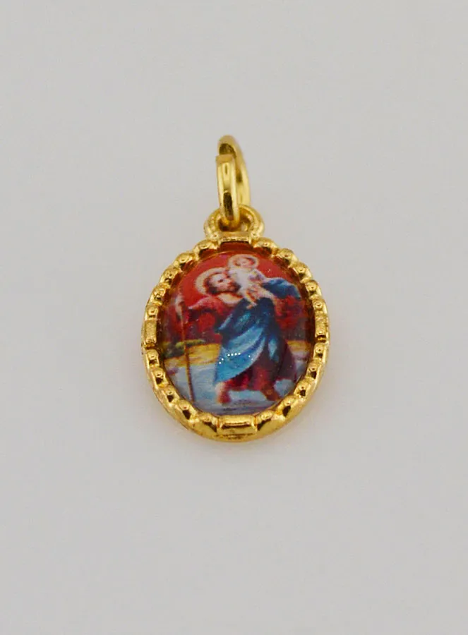 Medaille mit Gedrehtem Rand 15mm – Heiliger Christophorus (pic 2)