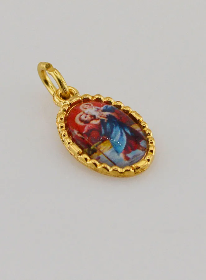 Medaille mit Gedrehtem Rand 15mm – Heiliger Christophorus (pic 3)