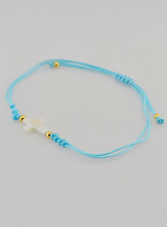 Armband mit Kreuz – Blau (pic 3)