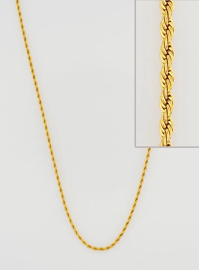 Goldkette mit Gedrehter Gliederung – 50cm (pic 1)