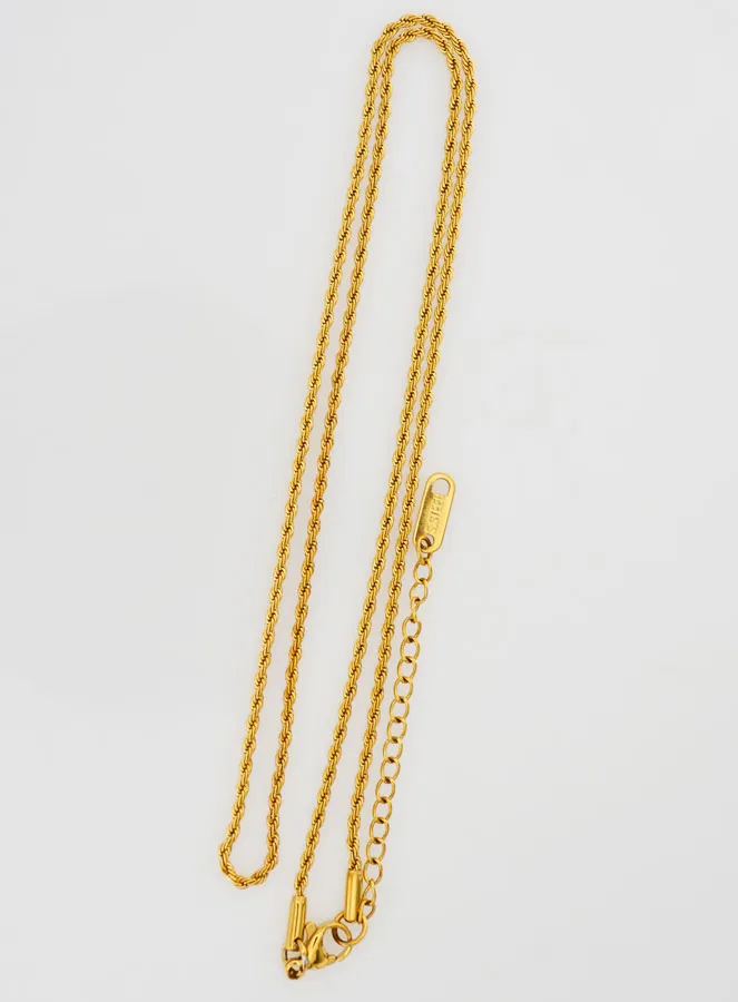 Goldkette mit Gedrehter Gliederung – 50cm (pic 4)