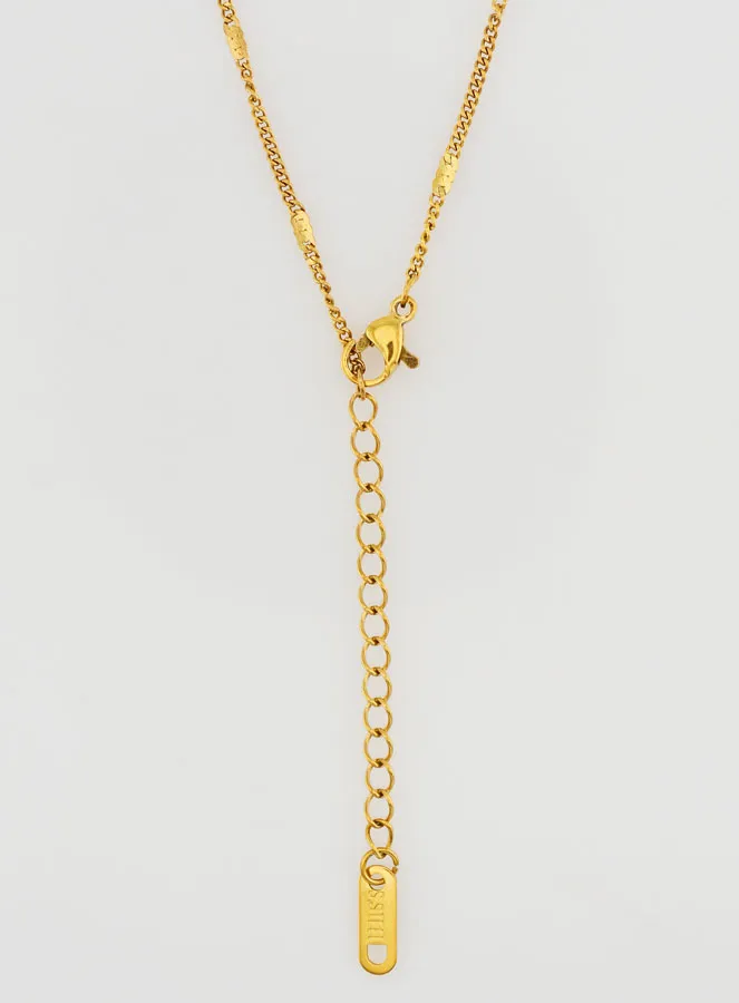 Goldfarbene Modekette im Panzerglied-Stil – 60cm (pic 2)