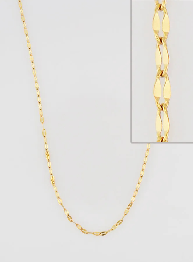 Goldfarbene Kette mit Sequin Gliederung – 50cm (pic 1)