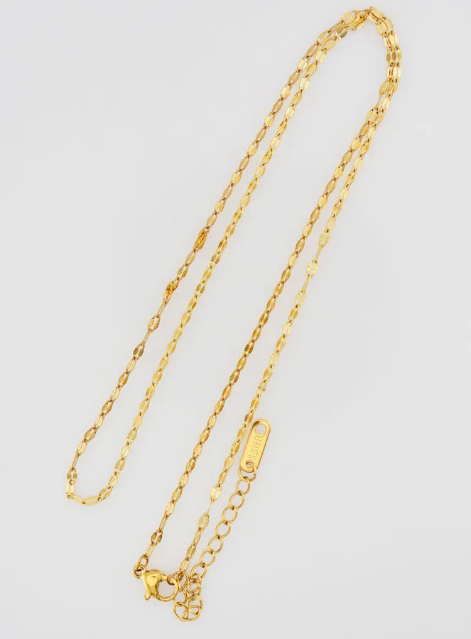 Goldfarbene Kette mit Sequin Gliederung – 50cm (pic 3)
