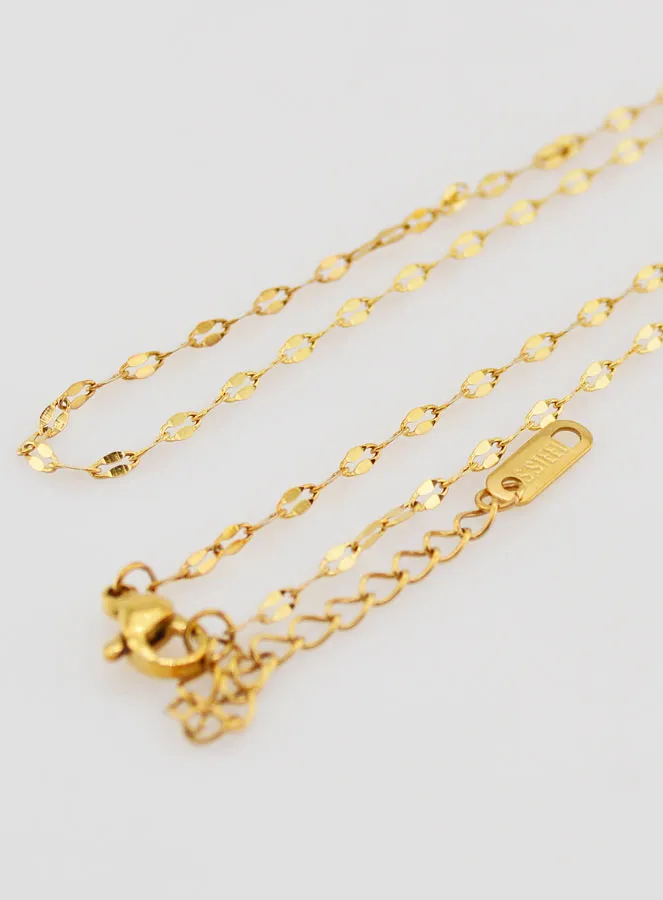 Goldfarbene Kette mit Sequin Gliederung – 50cm (pic 4)