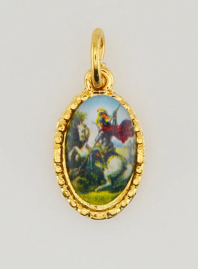 Medaille mit Gedrehtem Rand 15mm – Heiliger Georg (pic 1)