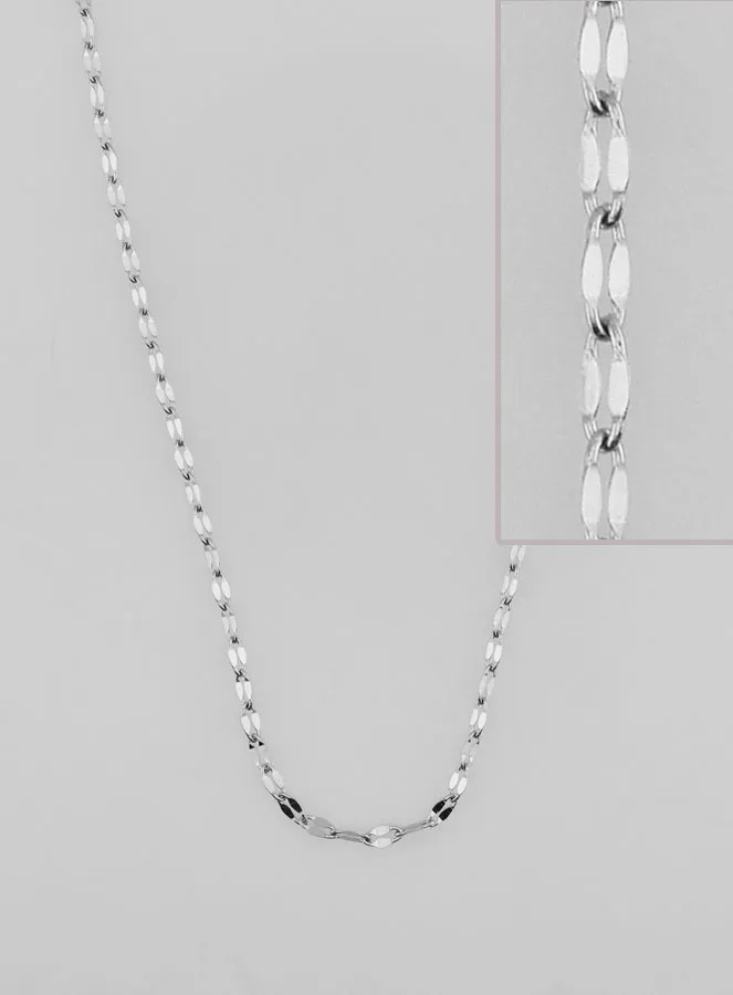 Silberfarbene Kette mit Sequin Gliederung – 50 cm (pic 1)