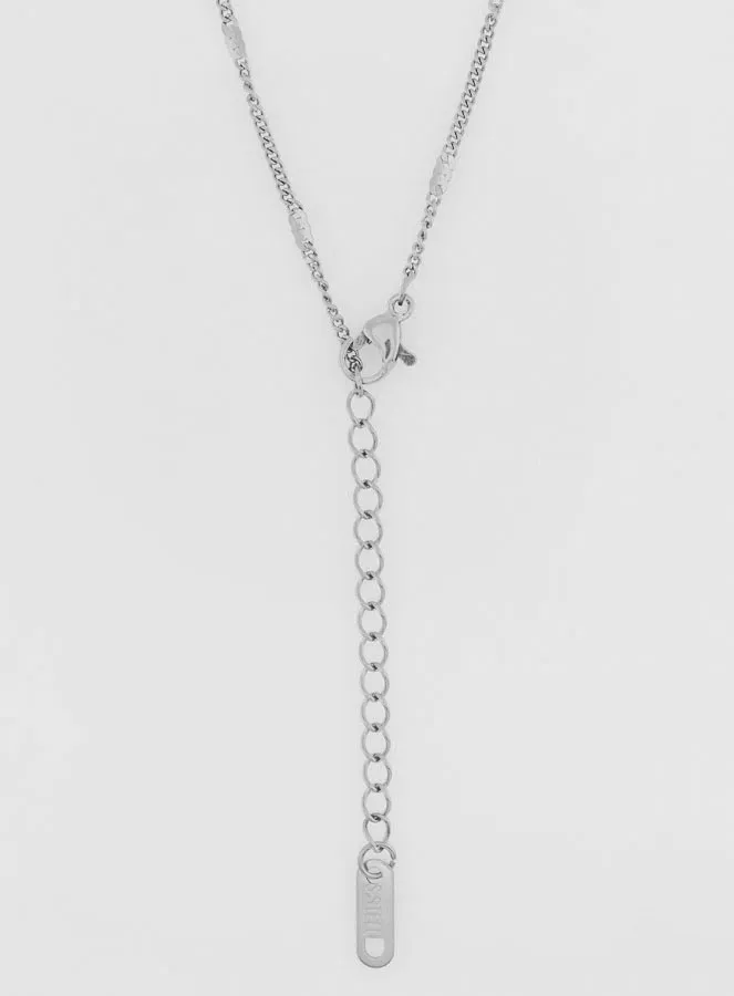 Silberfarbene Modekette im Panzerkettenstil – 60cm (pic 2)