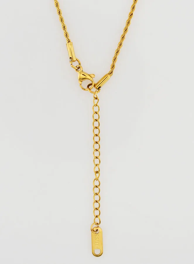 Goldfarbene Kette mit Gedrehter Gliederung – 60cm (pic 2)