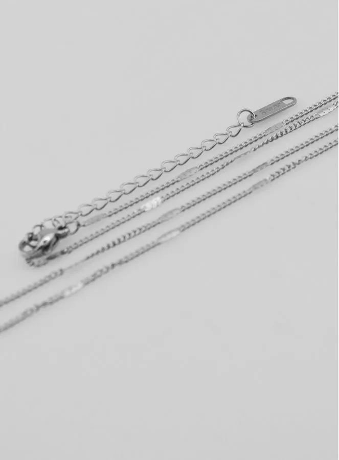 Silberfarbene Panzer-Kette Modeschmuck – 50cm (pic 3)