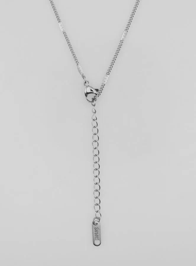 Silberfarbene Panzer-Kette Modeschmuck – 50cm (pic 4)