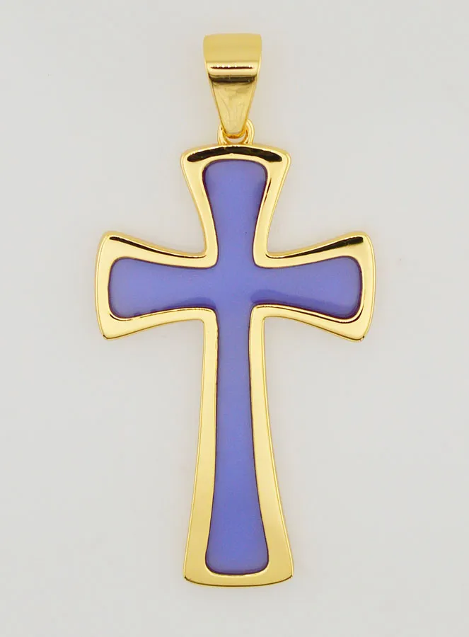 Kreuz-Anhänger 4cm – Lila (pic 1)