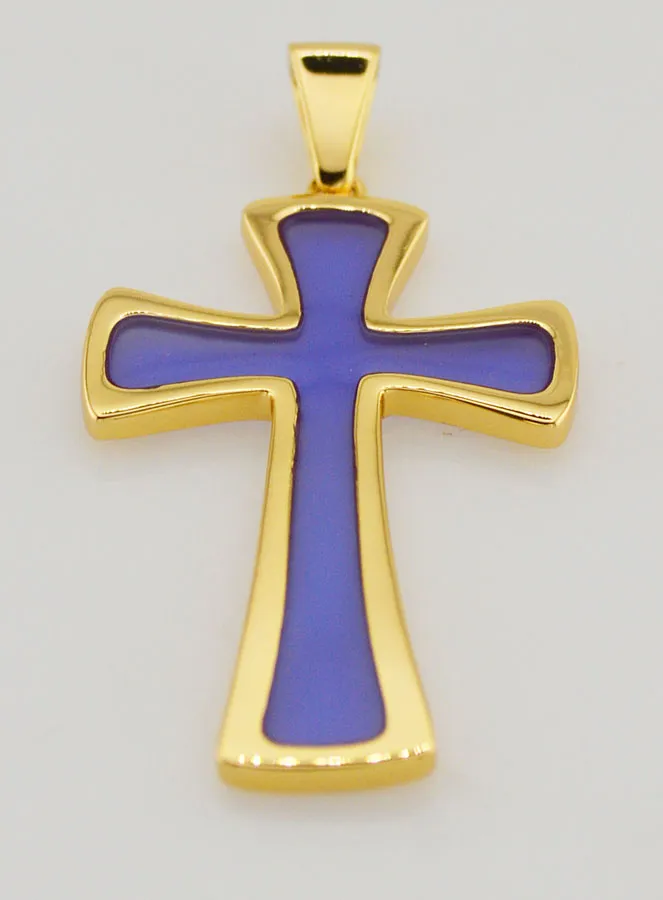 Kreuz-Anhänger 4cm – Lila (pic 2)
