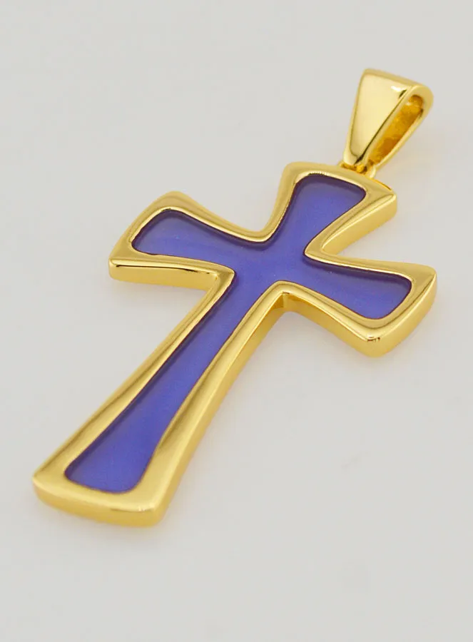 Kreuz-Anhänger 4cm – Lila (pic 4)