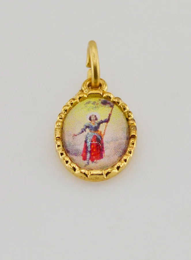 Medaille mit Gedrehtem Rand 15mm – Heilige Jeanne d’Arc (pic 2)