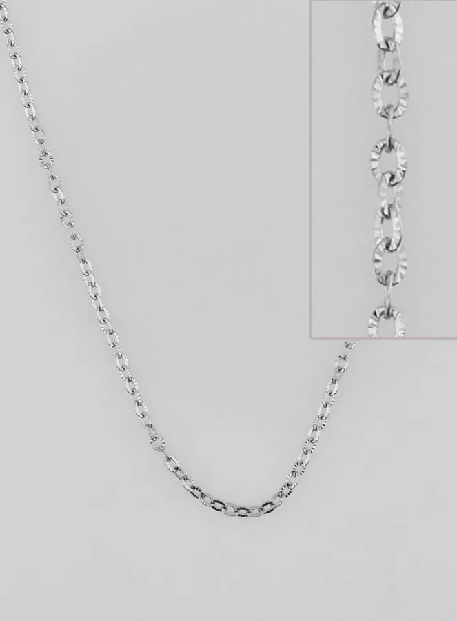 Silberfarbene Ankerkette Modeschmuck – 50cm (pic 1)