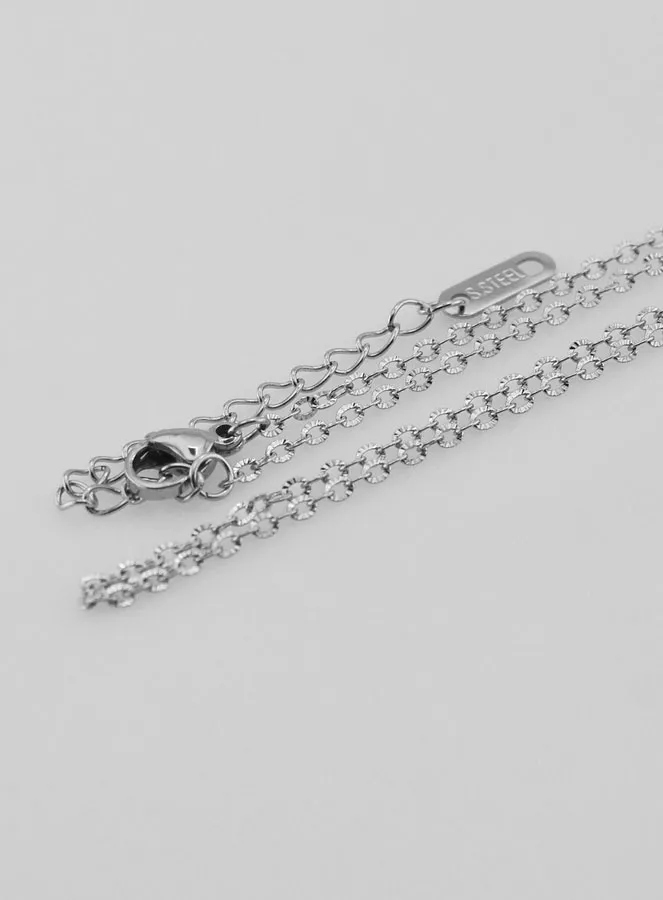 Silberfarbene Ankerkette Modeschmuck – 50cm (pic 3)