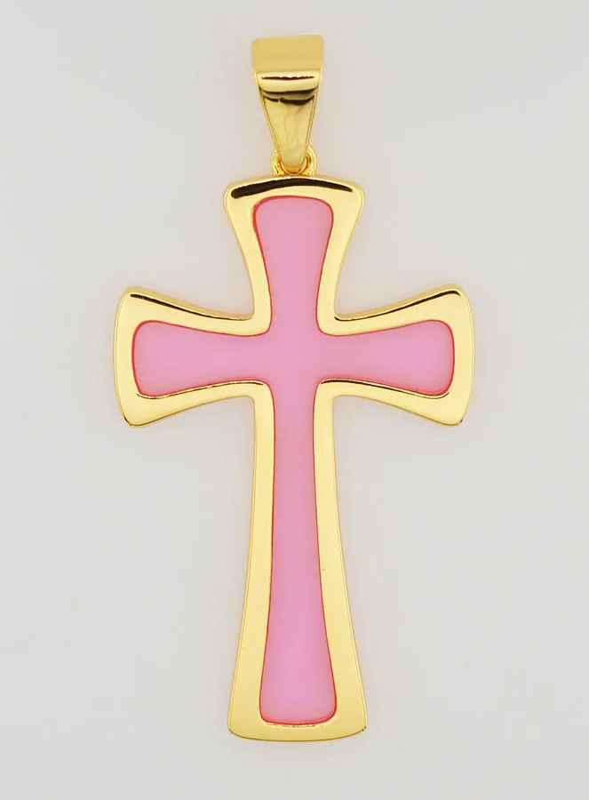 Anhänger Kreuz 4cm – Rosa (pic 1)
