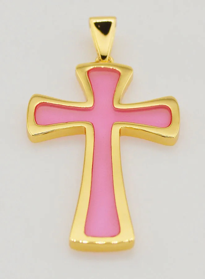 Anhänger Kreuz 4cm – Rosa (pic 2)