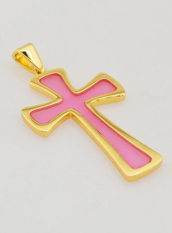 Anhänger Kreuz 4cm – Rosa (pic 3)