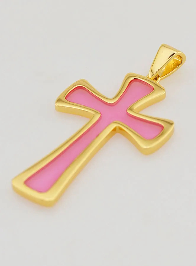 Anhänger Kreuz 4cm – Rosa (pic 4)