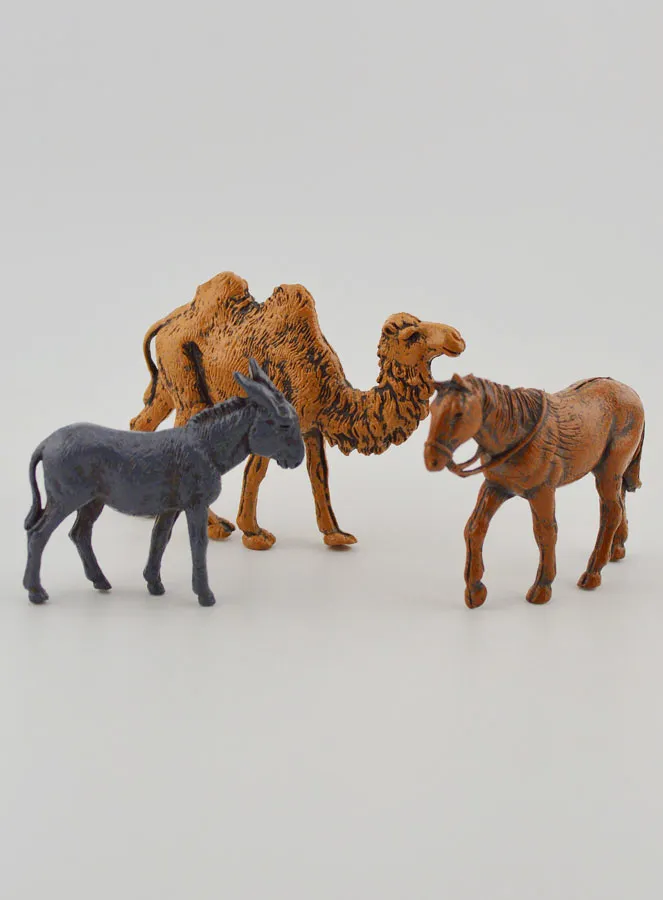 Krippenfiguren Kamel, Pferd und Esel – 6cm (pic 1)