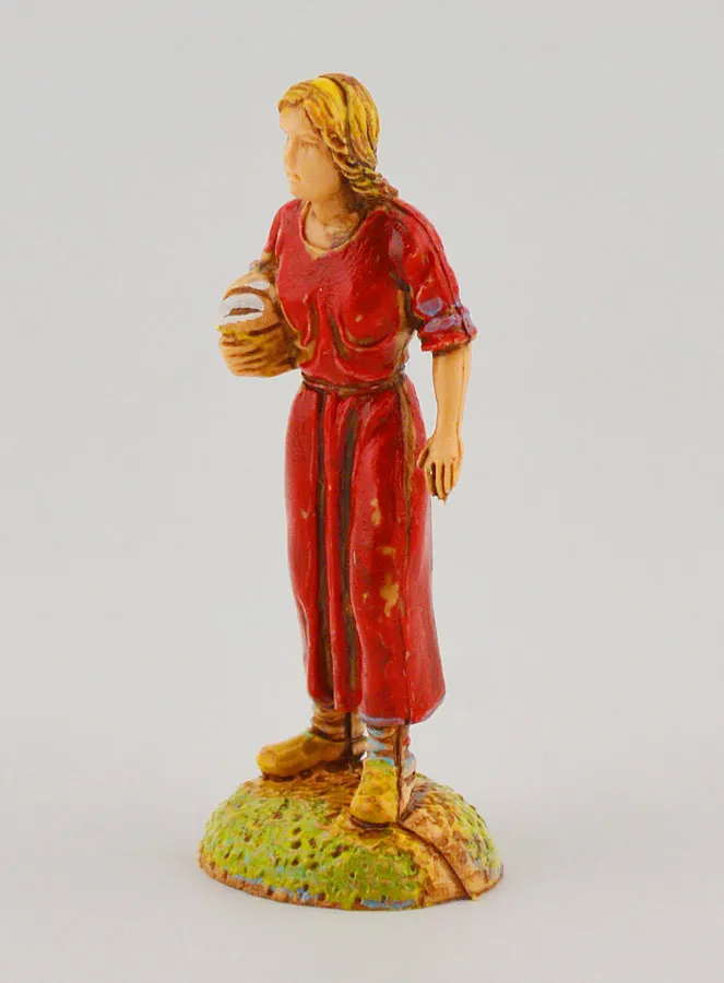 Krippenfigur Frau mit Korb – 6 cm (pic 2)