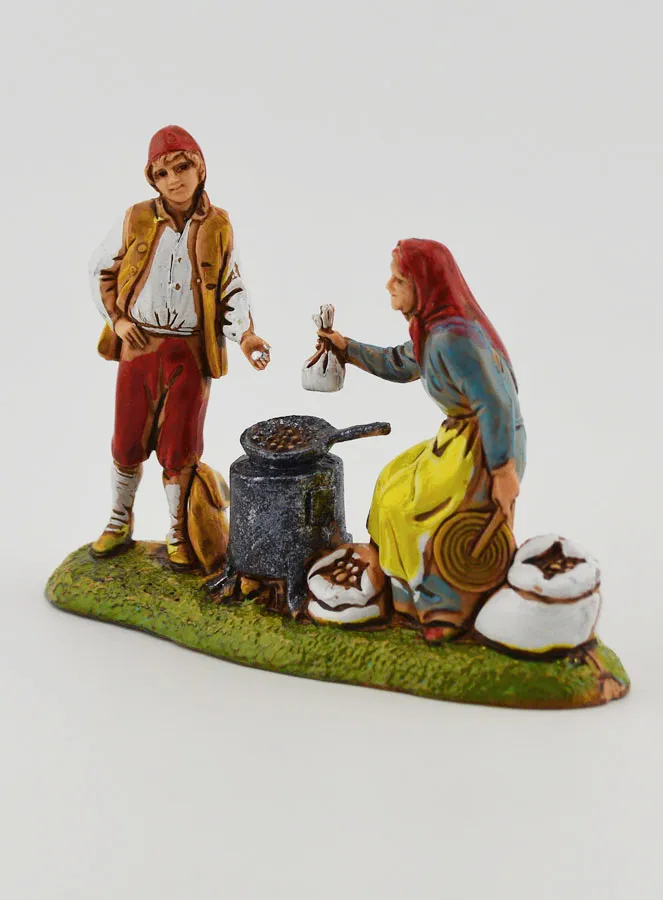 Krippenfigur Kastanienverkäuferin – Höhe 6 cm (pic 2)