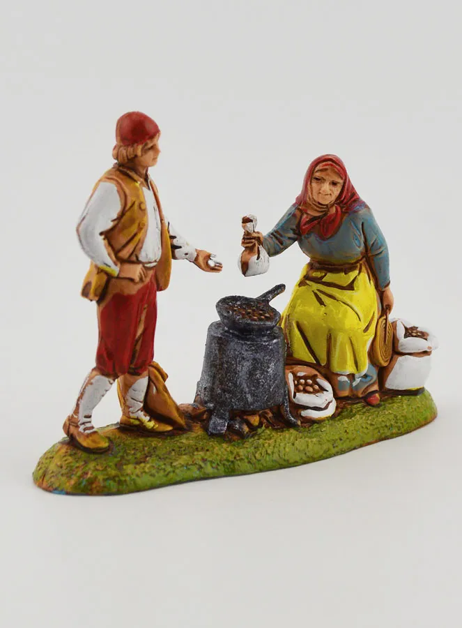 Krippenfigur Kastanienverkäuferin – Höhe 6 cm (pic 3)