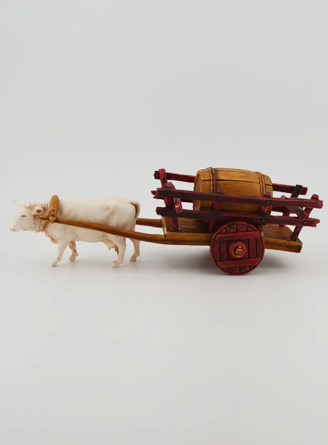 Krippenfigur Ochsenkarre und Fass – Höhe 6 cm (pic 1)