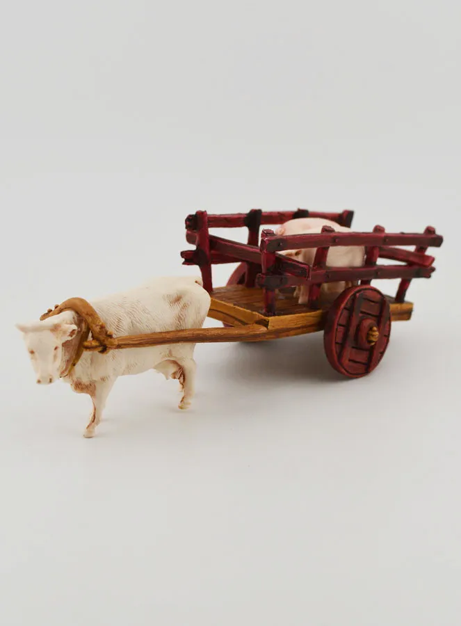 Weihnachts-Figur Ochsenkarre und Schweine – Höhe 6 cm (pic 2)